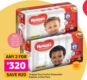 Huggies Dry Comfort Disposable Nappies Jumbo Pack-For 2
