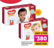 Huggies Gold Jumbo Disposable Nappies Jumbo Pack-For 2