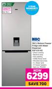 KIC 362L Bottom Freezer Fridge With Water Dispenser KBF 639 ME