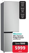 Hisense Bottom Fridge Freezer 850008763-264Ltr Each