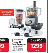 Bennett Read Premio 20 Food Processor BRFP3 425794-Each