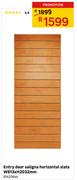 Entry Door Saligna Horizontal Slats W 813 X H 2032mm