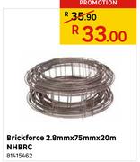 Brickforce 2.8mm X 75mm X 20m NHBRC