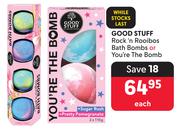 Good Stuff Rock n Rooibos Bath Bombs Or You're The Bomb-Each