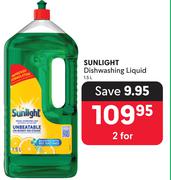 Sunlight Dishwashing Liquid-For 2 x 1.5L