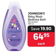 Johnson's Baby Wash Bedtime Bth (All Variants)-500ml