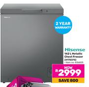 Hisense 142L Metallic Chest Freezer H175CFS