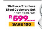 Tissolli 10 Piece Stainless Steel Cookware Set-Per Set