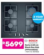 Bosch Series 6 60cm Black Gas Hob PPP6A6B20Z