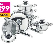 Tissolli Tango 12 Piece Stainless Steel Cookware Set-Per Set