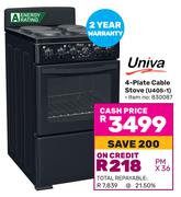 Univa 4 Plate Cable Stove U405-1