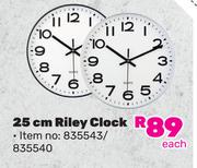 25cm Riley Clock-Each