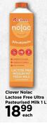 Clover Nolac Lactose Free Ultra Pasteurised Milk-1L Each