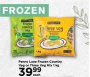 Penny Lane Frozen Country Veg Or Three Veg Mix-1Kg Each