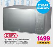  Defy 30L Manual Microwave Oven