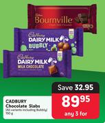 Cadbury Chocolate Slabs (All Variants Including Bubbly)-For Any 3 x 150g