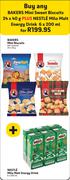 Bakers Mini Sweet Biscuits 24 x 40g Plus Nestle Milo Malt Energy Drink 6 x 200ml-For Both