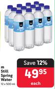 m Still Spring Water-12 x 500ml