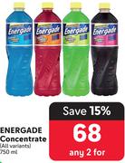Energade Concentrate (All variants)-For Any 2 x 750ml