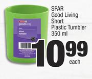 Spar Good Living Short Plastic Tumbler 350ml-Each
