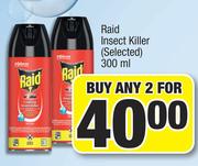 Raid Insect Killer (Selected)-For Any 2 x 300ml