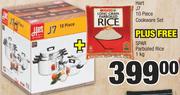 Hart J7 10 Piece Cookware Set Plus Free Spar Parboiled Rice 1Kg