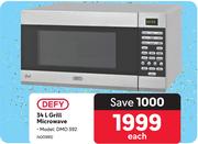 Defy 34Ltr Grill Microwave DMO392 400985