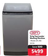Defy 14Kg Top Loader Washing Machine DTL160 