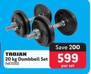 0Trojan 20Kg Dumbbell Set-Per Set