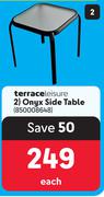 Terrace Leisure Onyx Side Table-Each