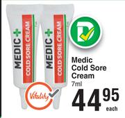 Medic+ Cold Sore Cream-7ml Each