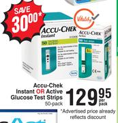 Accu-Chek Instant Or Active Glocose Test Strips-50 Per Pack