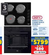 Defy Oven & Hob Combo Black DCB838/E