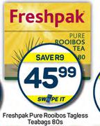 Freshpak Pure Rooibos Tabless Teabags-80s