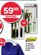 Golden Marc's 3 Piece Knife Set Assorted-Each