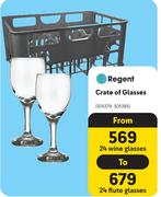 Regent Crate Of Glasses 24 Flute Glasses