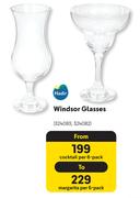 Nadir Windsor Glasses Margarita-Per 6 Pack
