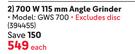 Bosch 700W 115mm Angle Grinder GWS 700