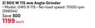 Bosch 900W 115mm Angle Grinder GWS 9-115-Each