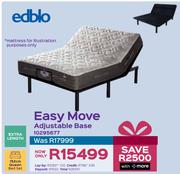 Edblo Easy Move Adjustable Base 152cm Queen Bed Set