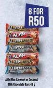 Alibi Max Caramel Or Coconut Milk Chocolate Bars-For 8 x 49g
