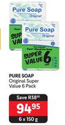 Pure Soap Original Super Value (6 Pack)-6 x 150g