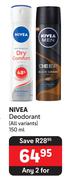 Nivea Deodorant (All Variants)-For Any 2 x 150ml