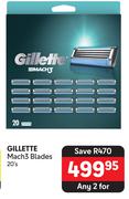 Gillette Mach 3 Blades-For Any 2 x 20's Pack