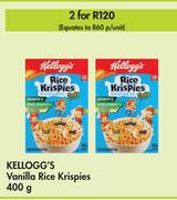 Kellogg's Vanilla Rice Krispies-For 2 x 400g