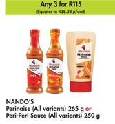 Nando's Perinaise 265g Or Peri Peri Sauce 250g-For 3