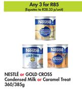 Nestle Or Gold Cross Condensed Milk Or Caramel Treat-For 3 x 360/385g