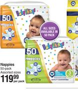 Baby Things Nappies 50 Pack Assorted Sizes-Per Pack