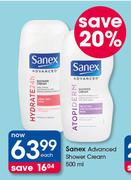 Sanex Advanced Shower Cream-500ml Each
