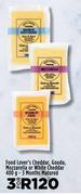 Food Lover's Cheddar, Gouda, Mozzarella Or White Cheddar-For 3 x 400g